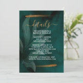 moderne smaragdgroen en bladeren Behuizing Kaart (Staand voorkant)