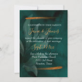 moderne smaragdgroen en bladeren kaart (Voorkant)