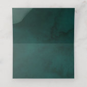 moderne smaragdgroen en bladeren plaatskaartje (Binnenkant ongevouwen)