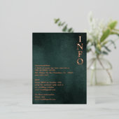 Moderne smaragdgroen zwart elegante behuizing folie feestdagen briefkaart (Staand Voorkant)