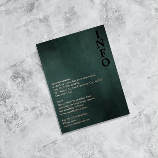 Moderne smaragdgroen zwart elegante behuizing folie feestdagen briefkaart