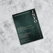 Moderne smaragdgroen zwart elegante behuizing folie feestdagen briefkaart