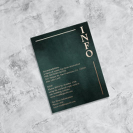 Moderne smaragdgroen zwart elegante behuizing folie feestdagen briefkaart