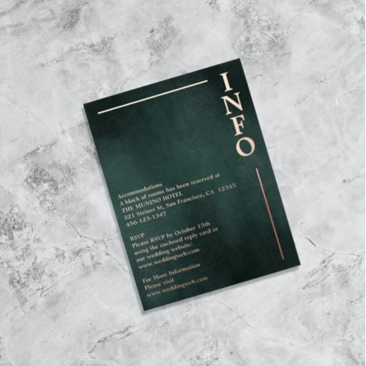 Moderne smaragdgroen zwart elegante behuizing folie feestdagen briefkaart