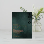 Moderne smaragdgroen zwart elegante behuizing folie feestdagen briefkaart (Staand Voorkant)