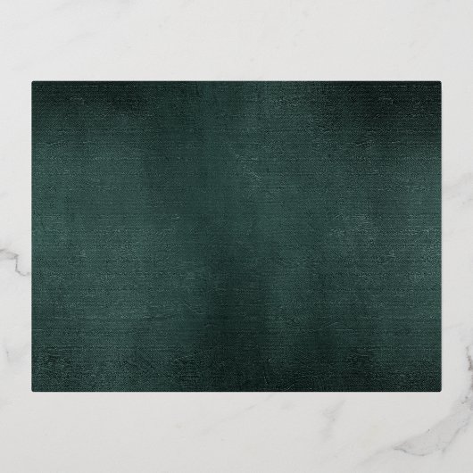Moderne smaragdgroen zwart elegante behuizing folie feestdagen briefkaart (Achterkant)