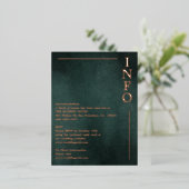 Moderne smaragdgroen zwart elegante behuizing folie feestdagen briefkaart (Staand Voorkant)