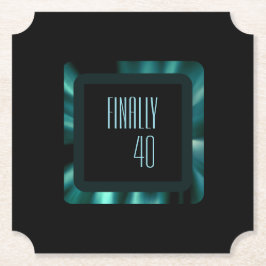 Moderne smaragdgroene bloem - zwarte accenten kartonnen onderzetters