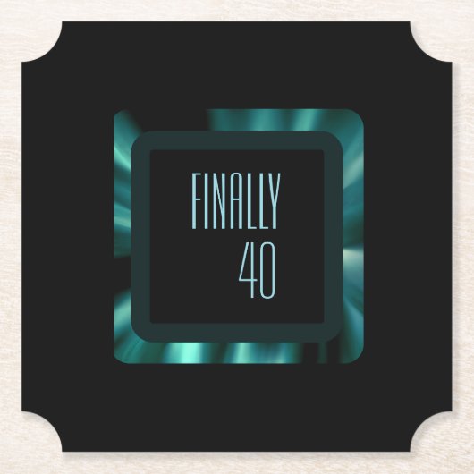 Moderne smaragdgroene bloem - zwarte accenten kartonnen onderzetters (Voorkant)