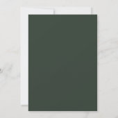 Moderne smaragdgroene bordeauxrode bloemenprint kaart (Achterkant)