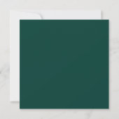 Moderne smaragdgroene eenvoudige minimalistische b save the date (Achterkant)