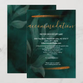 moderne smaragdgroene en groene behuizing kaart (Voorkant / Achterkant)