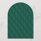 Moderne Smaragdgroene & Ijsblauwe Boog Kaart (Achterkant)