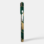Moderne Smaragdgroene Malachiet Marmer en Messing Case-Mate iPhone Case (Achterkant / Links)