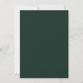 Moderne smaragdgroene trouwuitnodiging kaart (Achterkant)