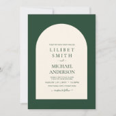 Moderne smaragdgroene typografie bruiloft (Voorkant)