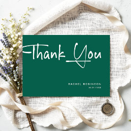 Moderne Smaragdgroene volwassene Verjaardagsfeest  Bedankkaart