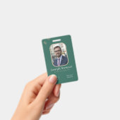 Moderne Smaragdgroene Zakelijke ID-badge Badge (Handheld)