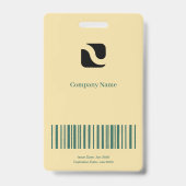 Moderne Smaragdgroene Zakelijke ID-badge Badge (Achterkant)