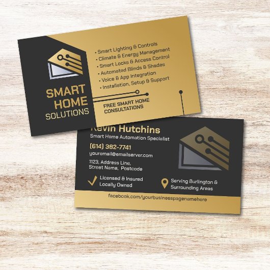 Moderne Smart Home Automatisering Specialist Visitekaartje