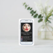 Moderne Smartphone Social Media Foto QR Code Visitekaartje (Staand voorkant)