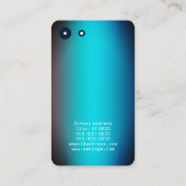 Moderne smartphone ziet er blauw metallisch uit visitekaartje (Achterkant)