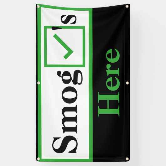 Moderne smog controles spandoek (Verticaal)