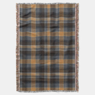 Moderne Smokey Amber Tartan Plaid Deken