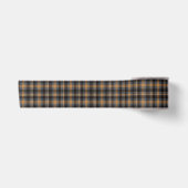 Moderne Smokey Amber Tartan Plaid Satijnen Lint (Voorkant)
