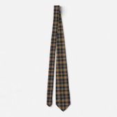 Moderne Smokey Amber Tartan Plaid Stropdas (Achterkant)