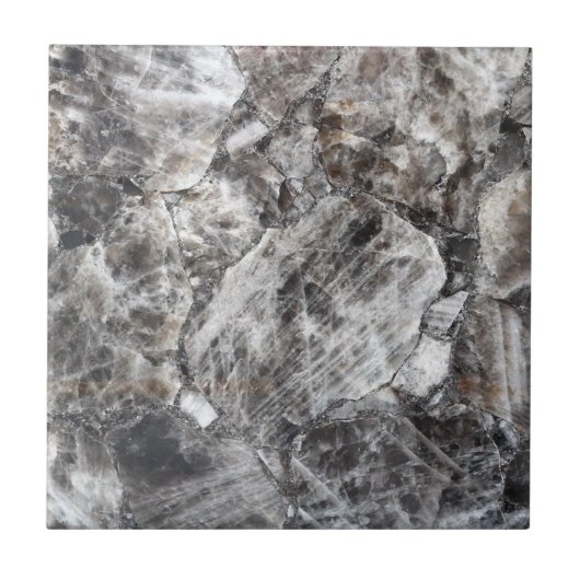 Moderne Smokey Quartz Crystal Edelsteen Print Tegeltje (Voorkant)