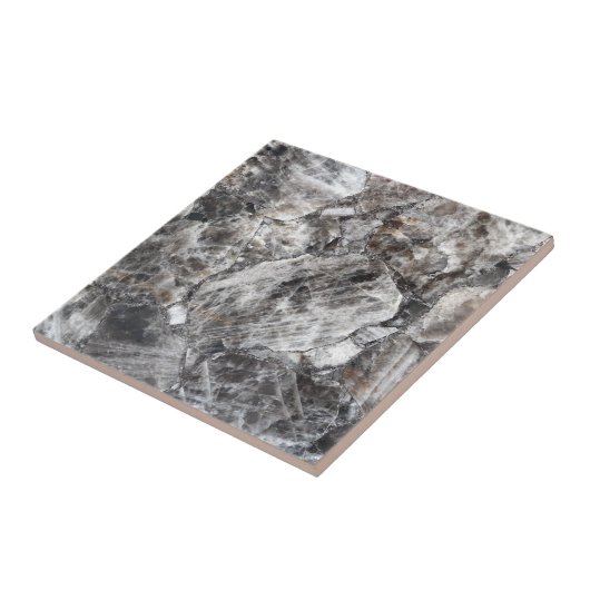 Moderne Smokey Quartz Crystal Edelsteen Print Tegeltje (Zijkant)