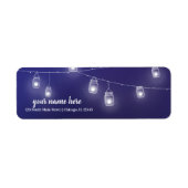 Moderne snaarlichten etiket (Voorkant)