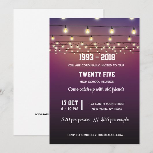 Moderne snaarlichten kaart (Voorkant / Achterkant)