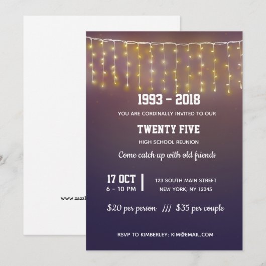 Moderne snaarlichten kaart (Voorkant / Achterkant)