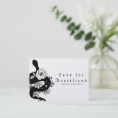 Moderne Snake Reptielen Pet Shop Visitekaartje (Staand voorkant)