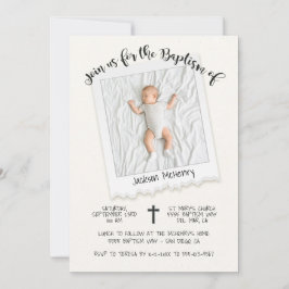 Moderne Snap Shot Fotodoop Uitnodiging