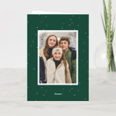 Moderne Snapshot Green Merry en Bright 2 Foto Feestdagen Kaart (Achterkant)