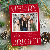 Moderne Snapshot Merry and Bright Foto