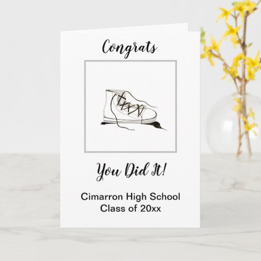 Moderne Sneaker Black Afstuderen je voor het werk Kaart (Gele Bloem)