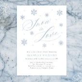 Moderne Sneeuw in Liefde Bruids Douche Uitnodiging