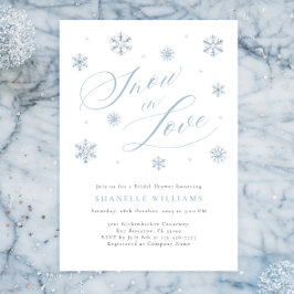 Moderne Sneeuw in Liefde Bruids Douche Uitnodiging