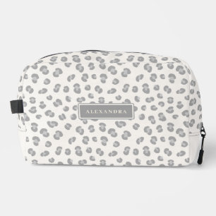 Moderne sneeuw luipaard gepersonaliseerd toilettasje
