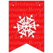 Moderne sneeuw Prettig kerstfeest Vlaggetjes (Eerste vlag)