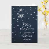 Moderne Sneeuw Stepsister Vrolijk Kerstfeest Kaart (Gele Bloem)