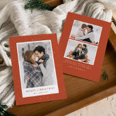 Moderne Sneeuw Vloeit Roest Foto Feestdagenkaart