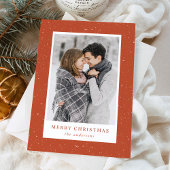 Moderne Sneeuw Vloeit Roest Foto Feestdagenkaart