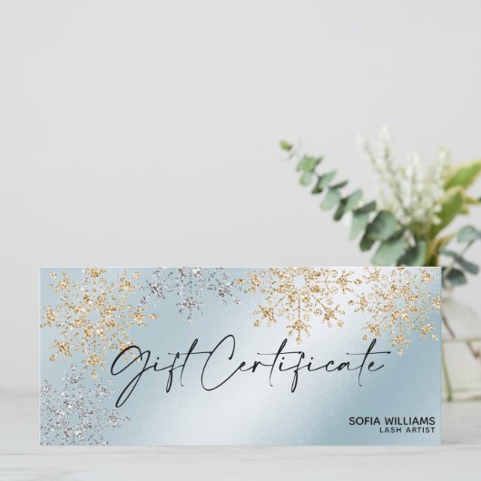 Moderne Sneeuw voor visitekaartjes (Staand voorkant)