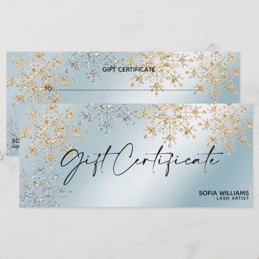 Moderne Sneeuw voor visitekaartjes (Voorkant / Achterkant)