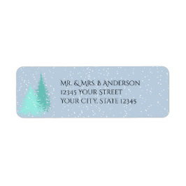 Moderne sneeuwboom - VERANDERING KLEURkerstmis Etiket